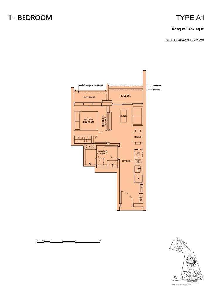 Haus on Handy floor plan 452 sqft Type A1