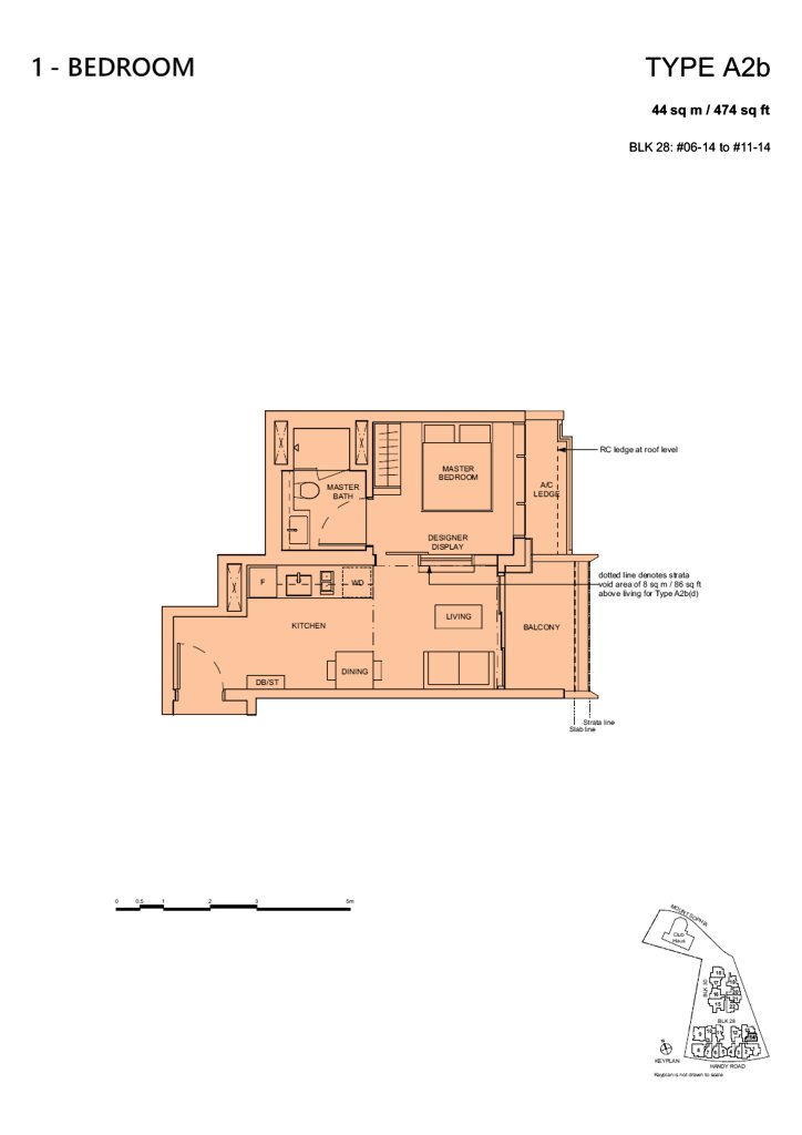 Haus on Handy floor plan 474 sqft Type A2b