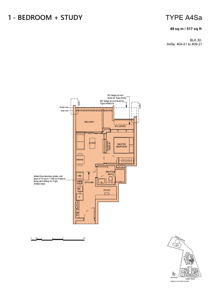 Haus on Handy floor plan 517 sqft Type A4Sa