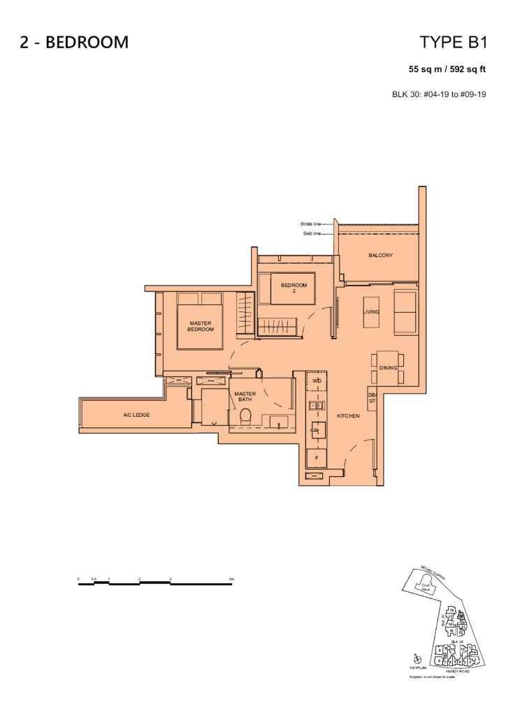 Haus on Handy floor plan 592 sqft Type B1