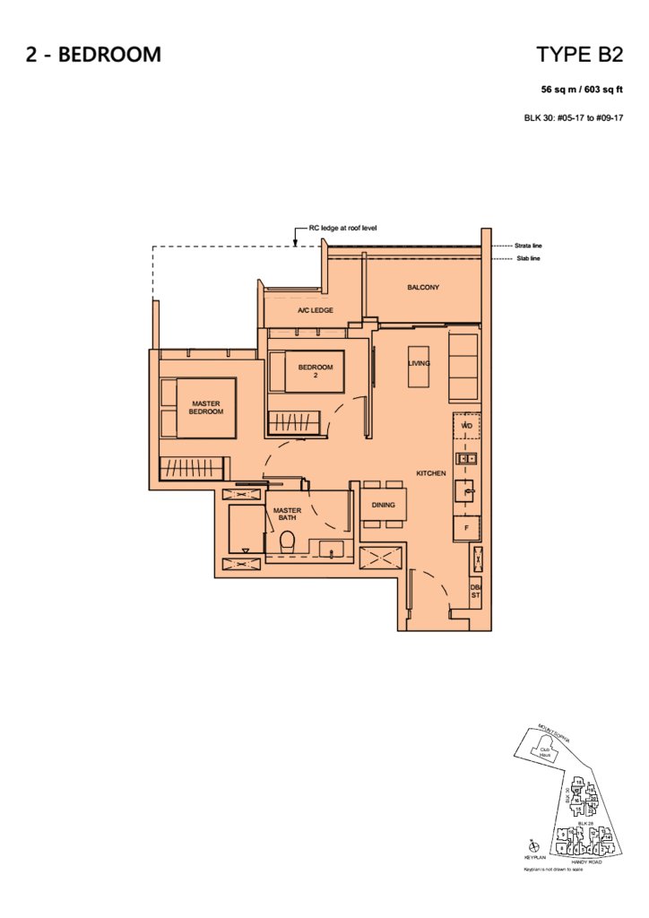 Haus on Handy floor plan 603 sqft Type B2