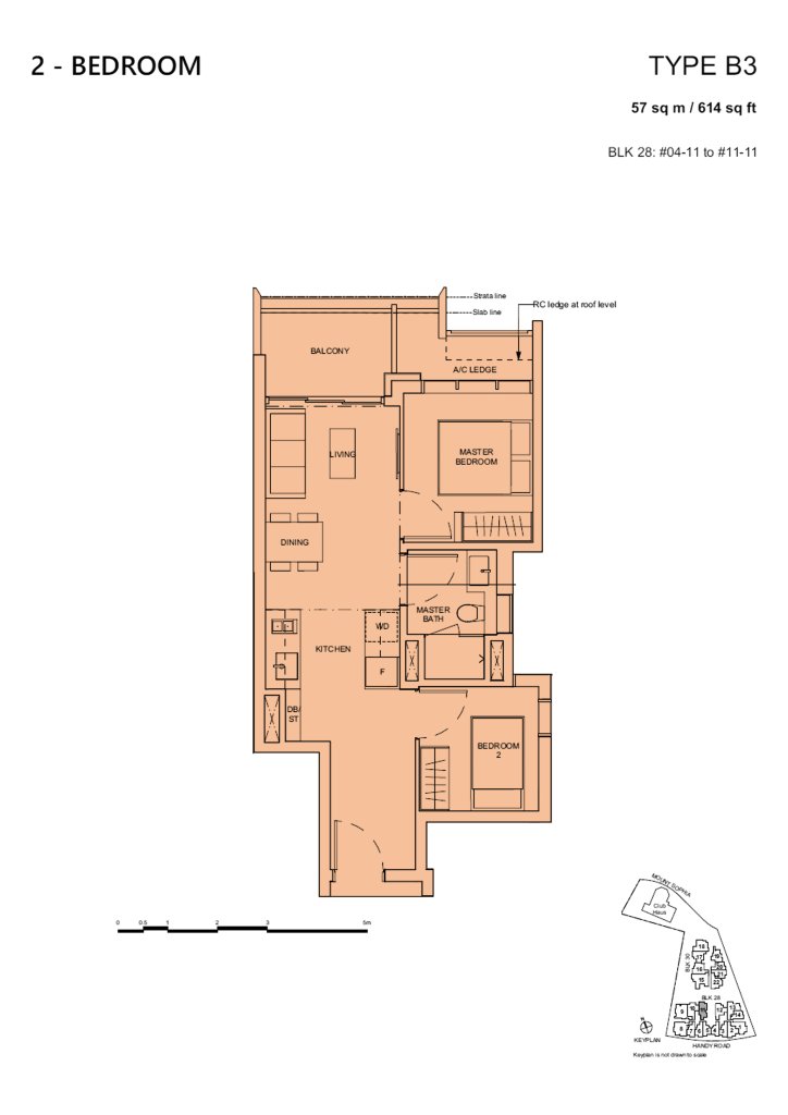 Haus on Handy floor plan 614 sqft Type B3