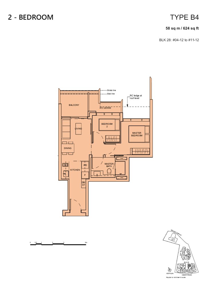 Haus on Handy floor plan 624 sqft Type B4