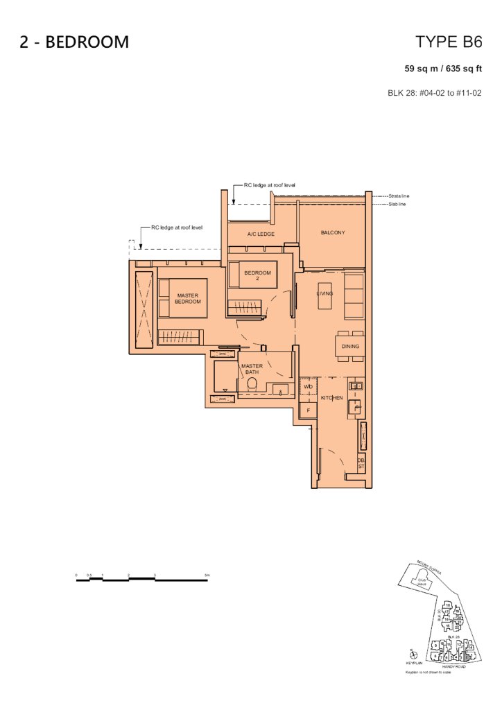Haus on Handy floor plan 635 sqft Type B6