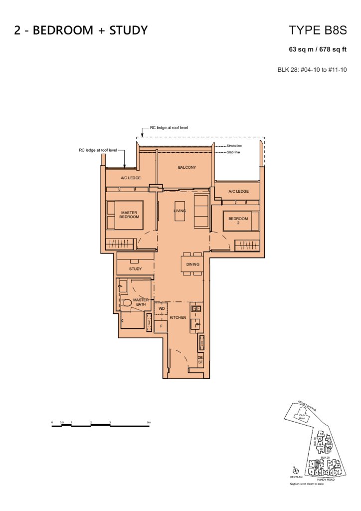 Haus on Handy floor plan 678 sqft Type B8S