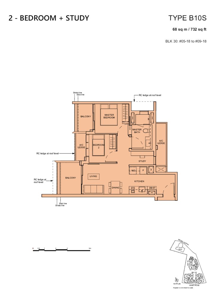 Haus on Handy floor plan 732 sqft Type B10S