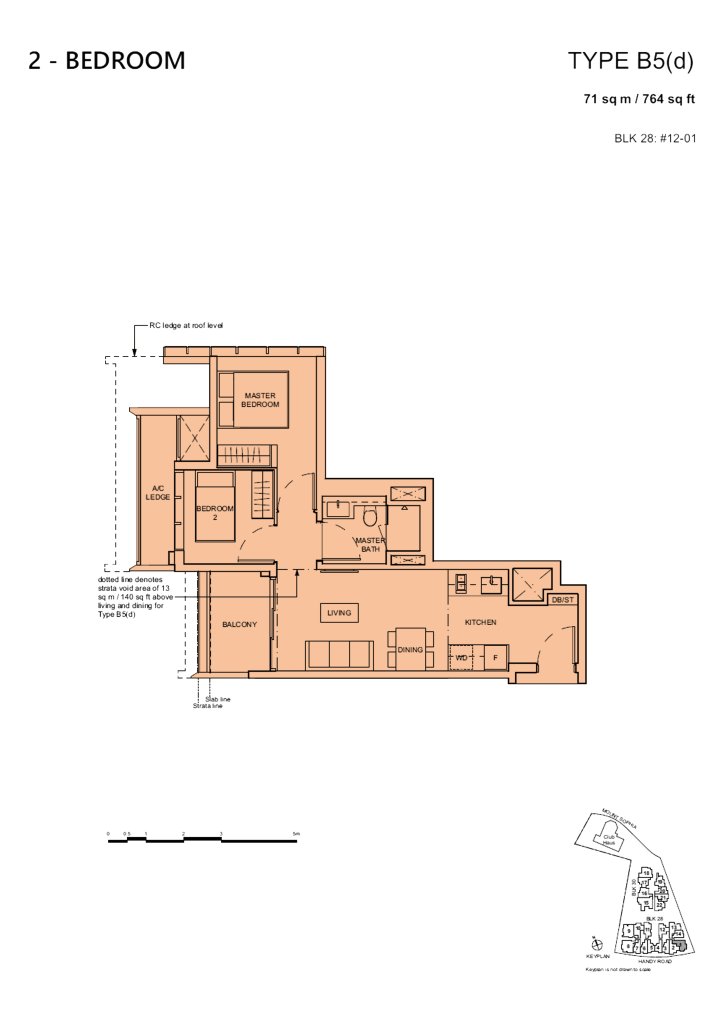 Haus on Handy floor plan 764 sqft Type B5(d)