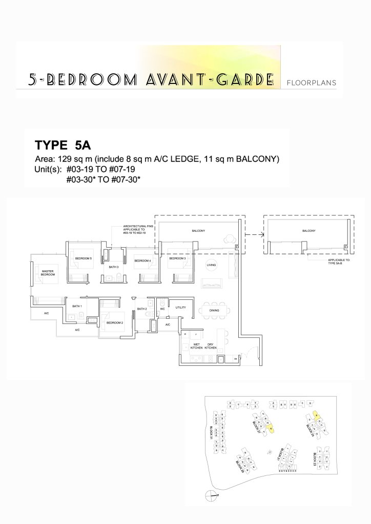 High Park Residences floor plan 1,389 sqft Type 5A