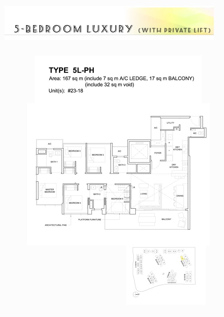 High Park Residences floor plan 1,798 sqft Type 5L-PH