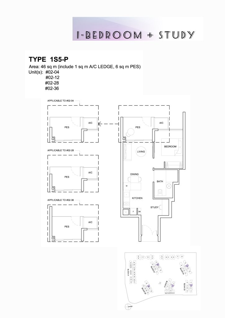 High Park Residences floor plan 495 sqft Type 1S5-P