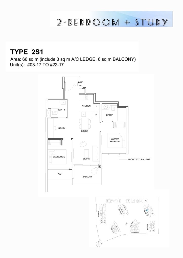 High Park Residences floor plan 710 sqft Type 2S1