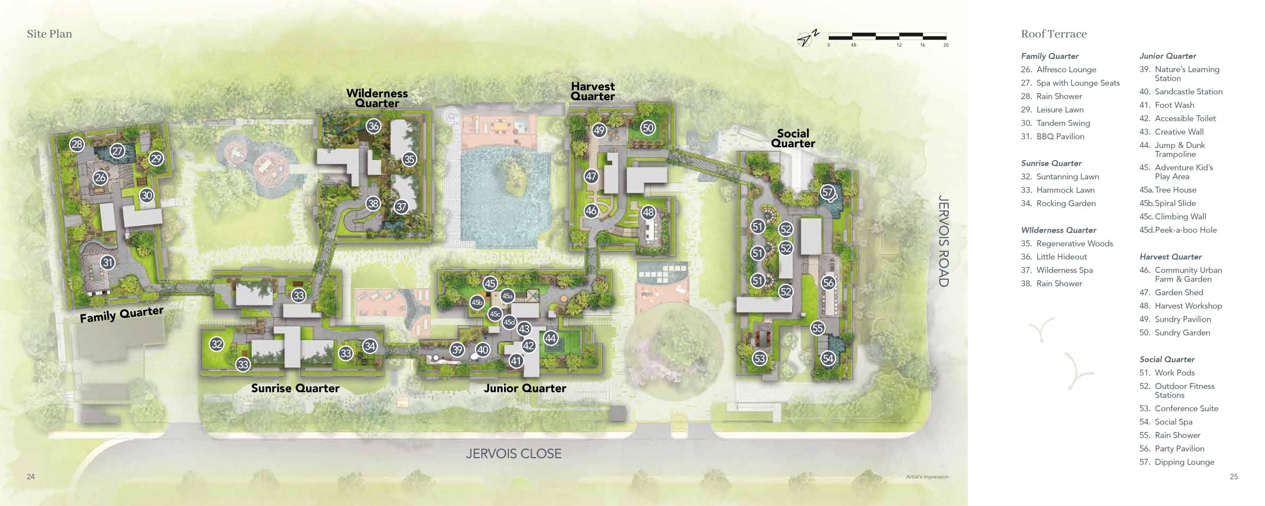 Jervois Mansion site plan
