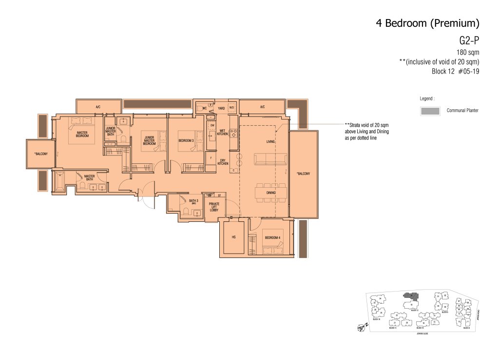 Jervois Mansion floor plan 1,938 sqft Type G2-P