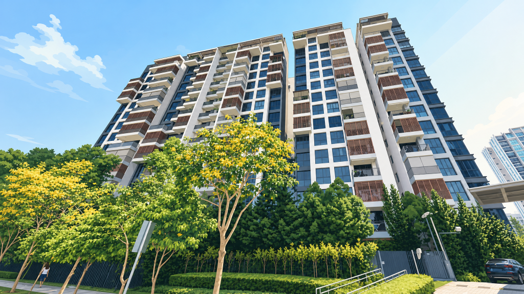 Jewel @ Buangkok condominium exterior and towers