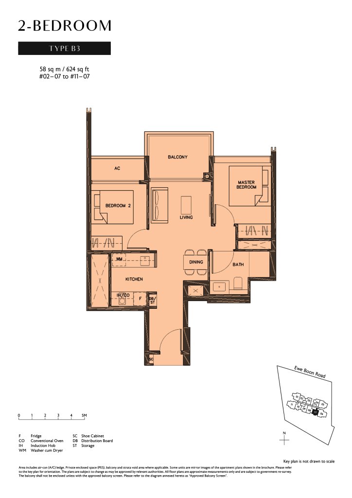 Juniper Hill floor plan 624 sqft Type B3