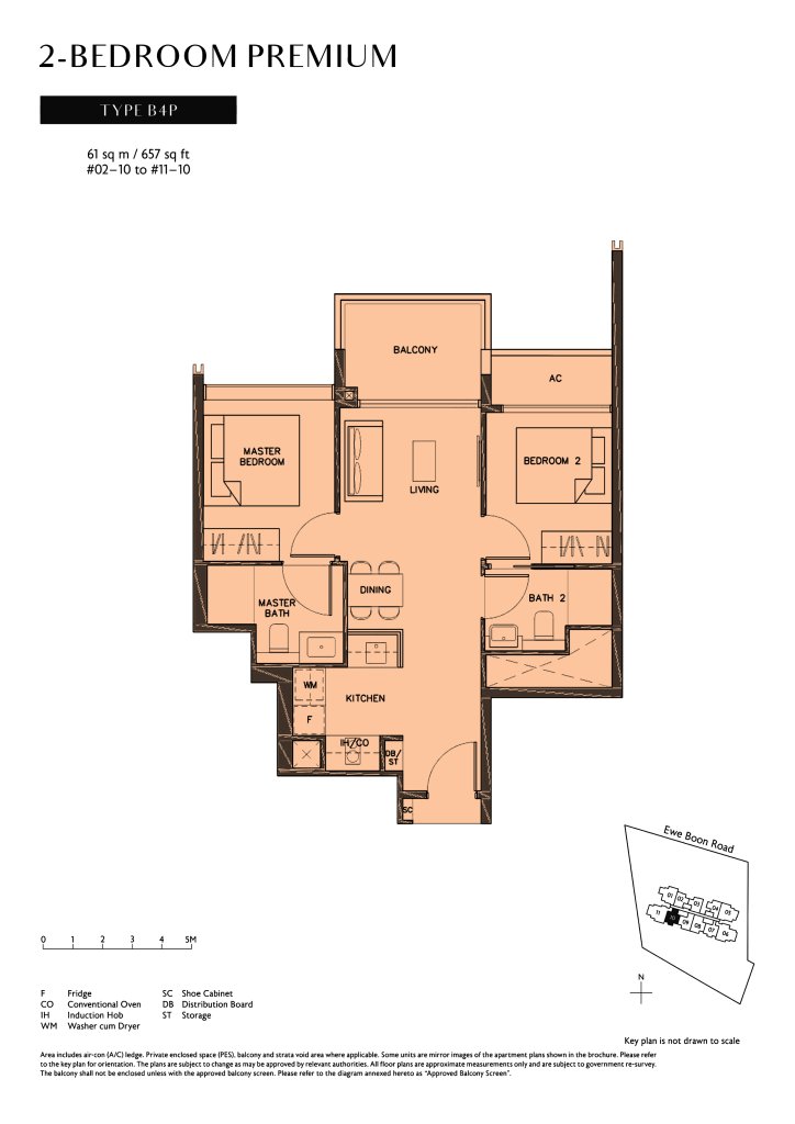 Juniper Hill floor plan 657 sqft Type B4P