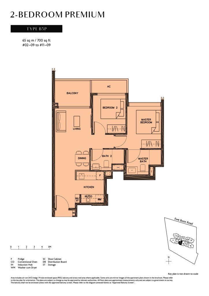 Juniper Hill floor plan 700 sqft Type B5P