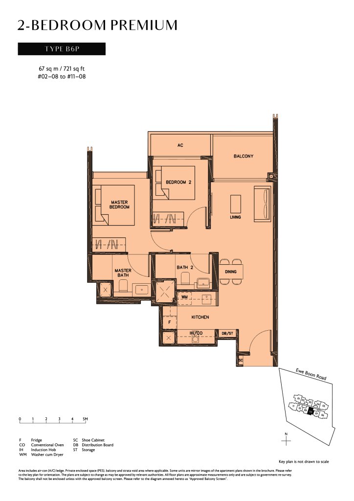 Juniper Hill floor plan 721 sqft Type B6P