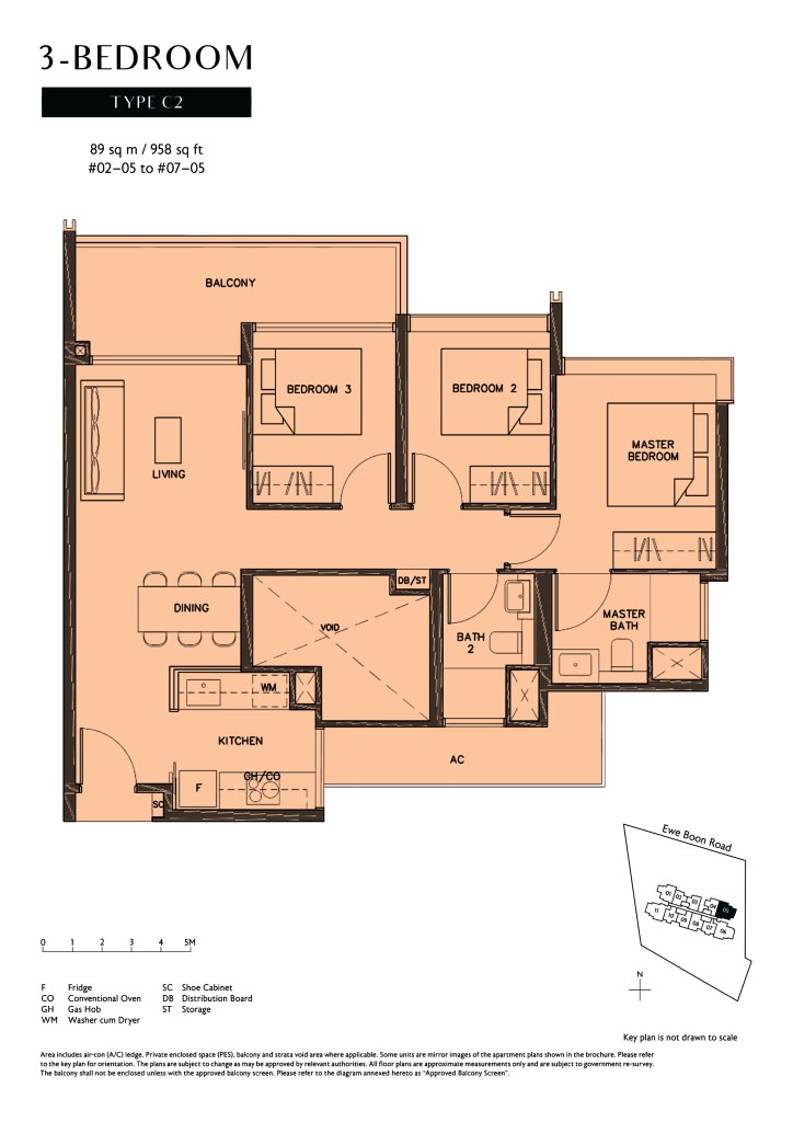 Juniper Hill floor plan 958 sqft Type C2
