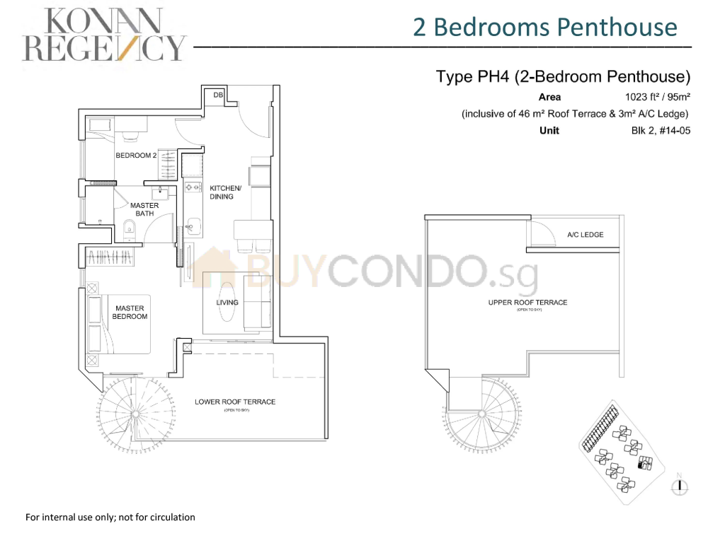 Kovan Regency floor plan Type PH4, 1023 sqft, Hougang, Singapore