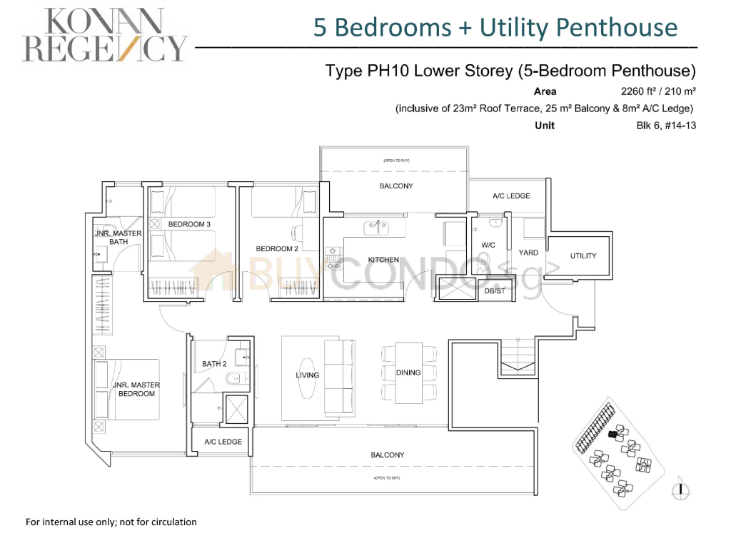 Kovan Regency floor plan Type PH10, 2260 sqft, Hougang, Singapore