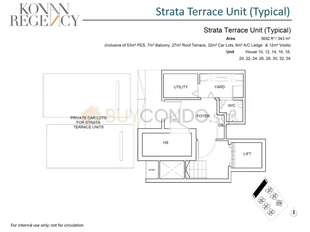 Kovan Regency floor plan Type Typical, 3692 sqft, Hougang, Singapore