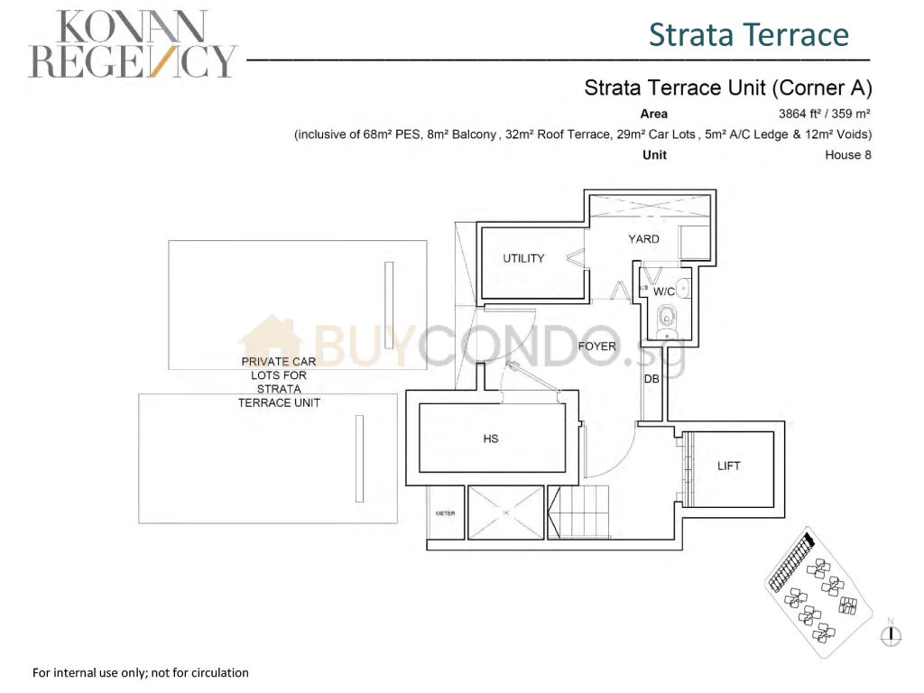 Kovan Regency floor plan Type Corner-A, 3864 sqft, Hougang, Singapore