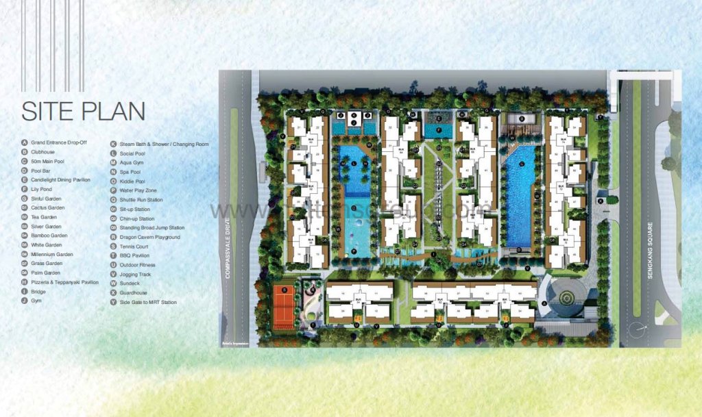 La Fiesta site plan, Sengkang, Singapore