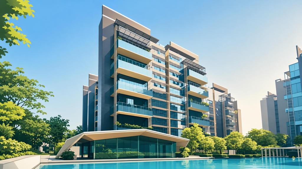 Leedon Residence the clubhouse pavilion and blocks