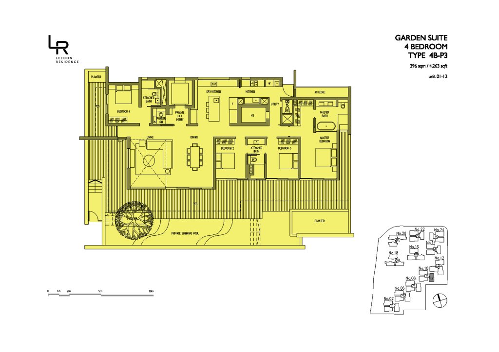 Leedon Residence floor plan 4,263 sqft Type 4B
