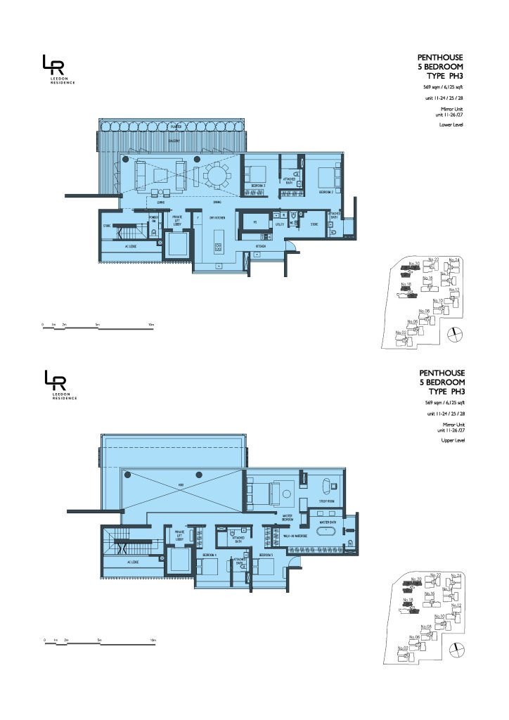 Leedon Residence floor plan 6,125 sqft Type PH3