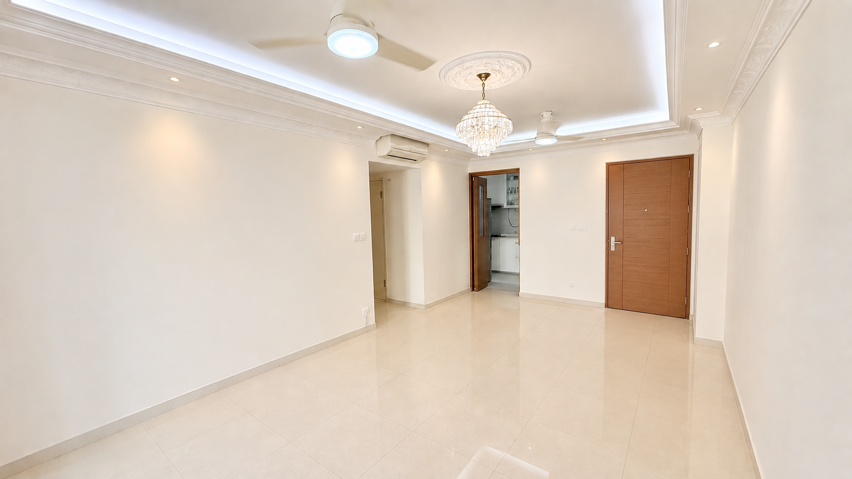 Living room at 118A Alkaff Crescent, a Bidadari HDB in District 13, with a large window and light floor tiles