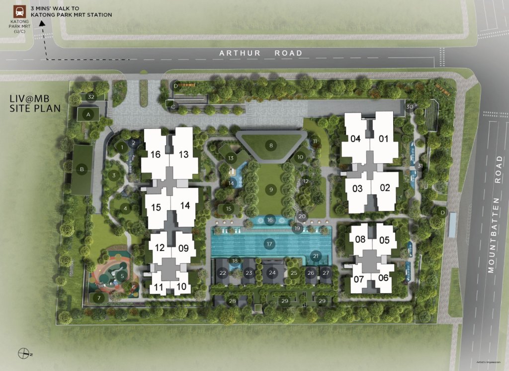 Liv@MB site plan, Marine Parade, Singapore