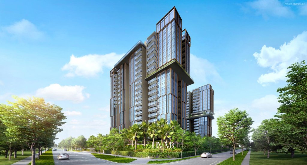 Liv @ MB tower exterior and landscaped grounds