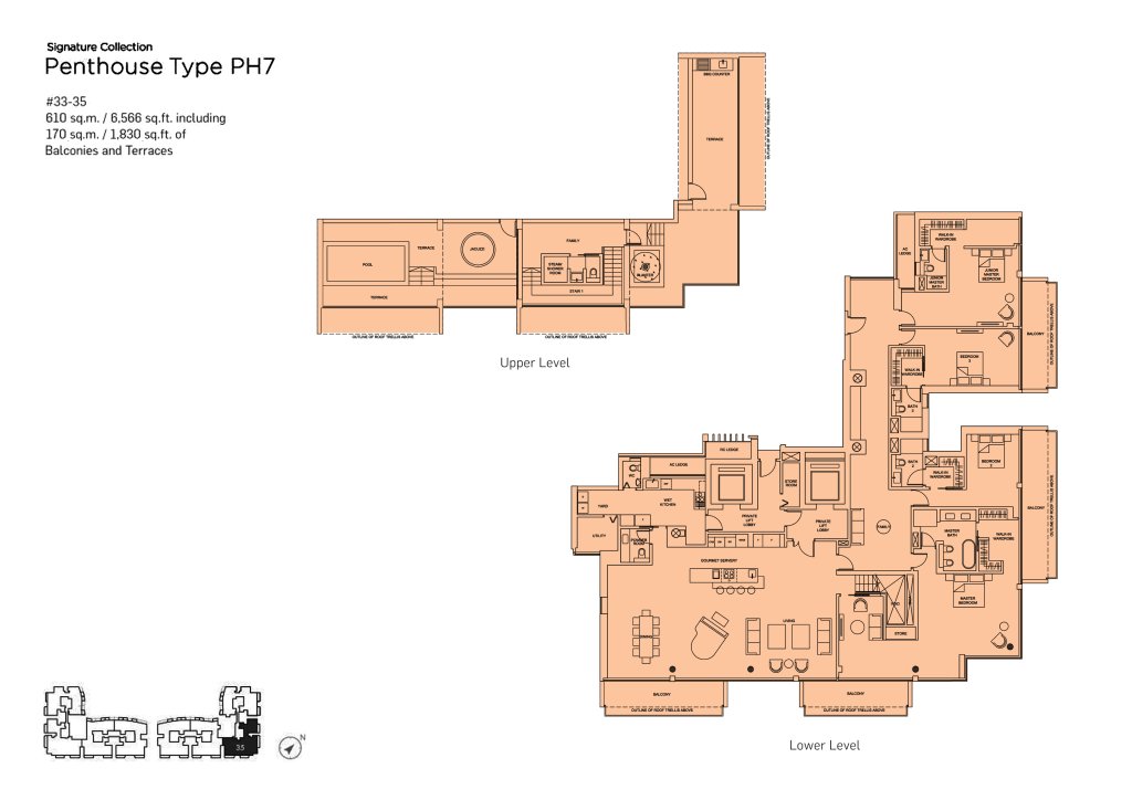Marina One Residences floor plan 6,566 sqft Type PH7