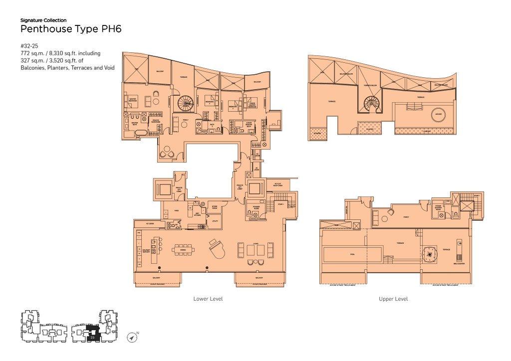 Marina One Residences floor plan 8,310 sqft Type PH6