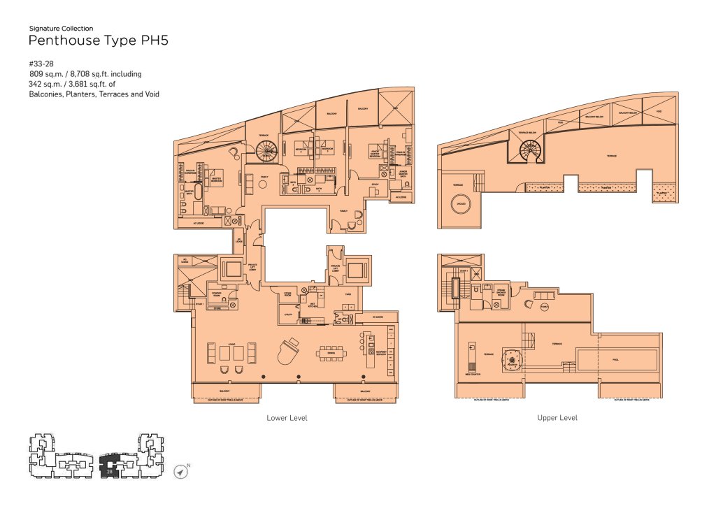 Marina One Residences floor plan 8,708 sqft Type PH5