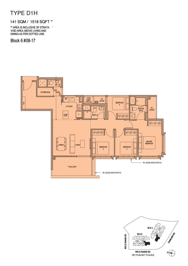 Mayfair Modern floor plan 1,518 sqft Type D1H