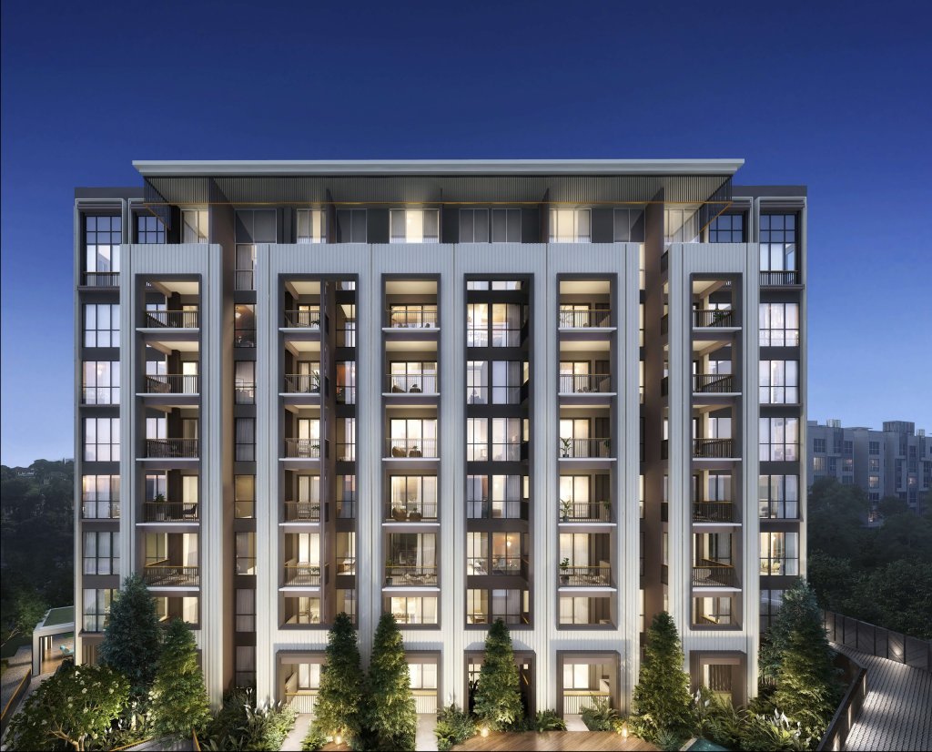 Mayfair Modern full facade at dusk