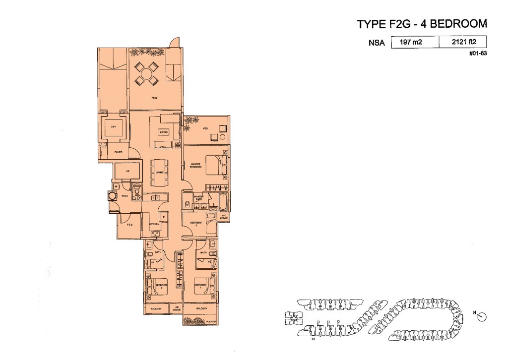Meadows @ Peirce floor plan 2,121 sqft Type Type F2G