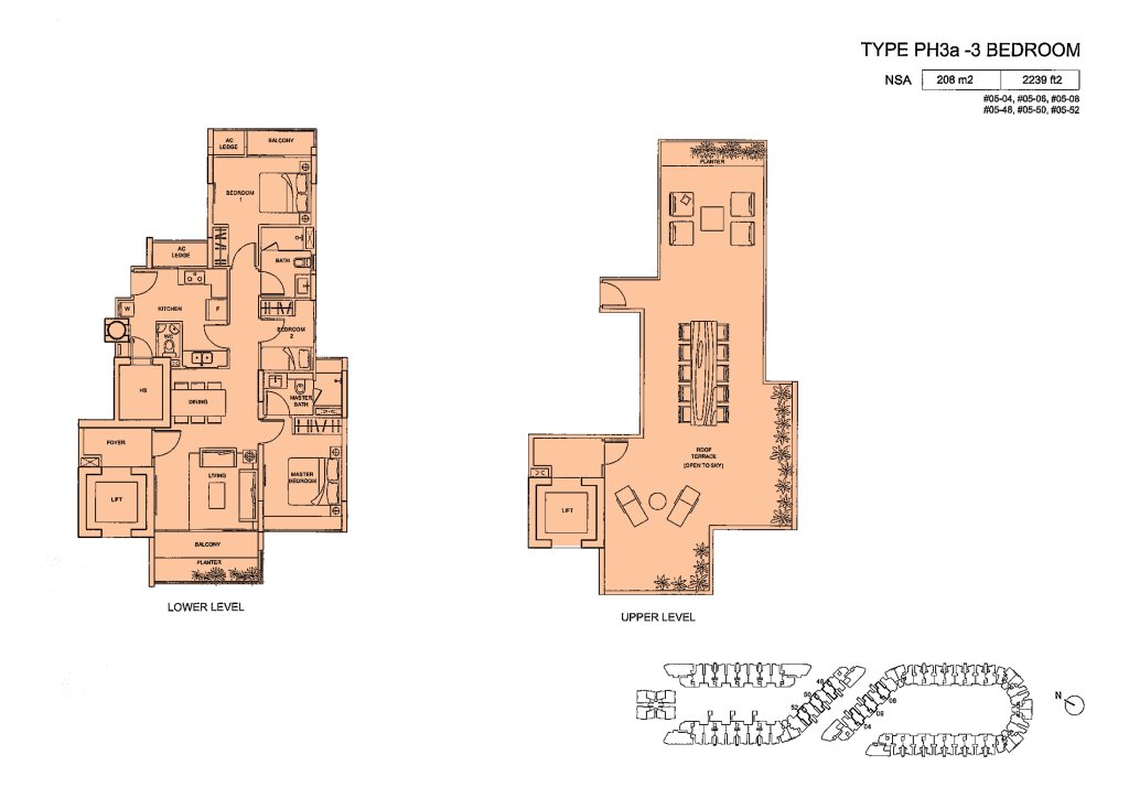 Meadows @ Peirce floor plan 2,239 sqft Type Type PH3a