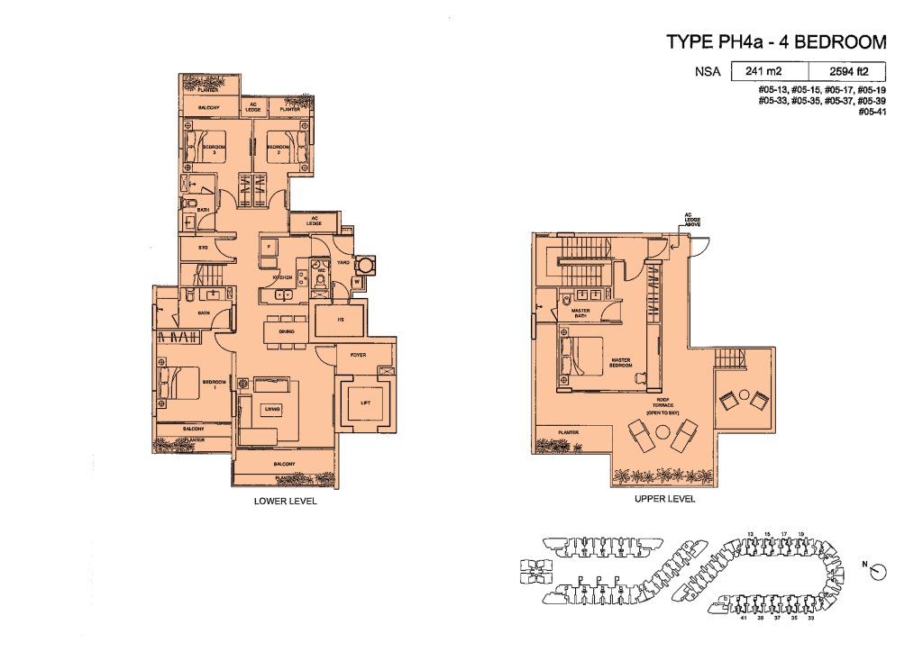 Meadows @ Peirce floor plan 2,594 sqft Type Type PH4a