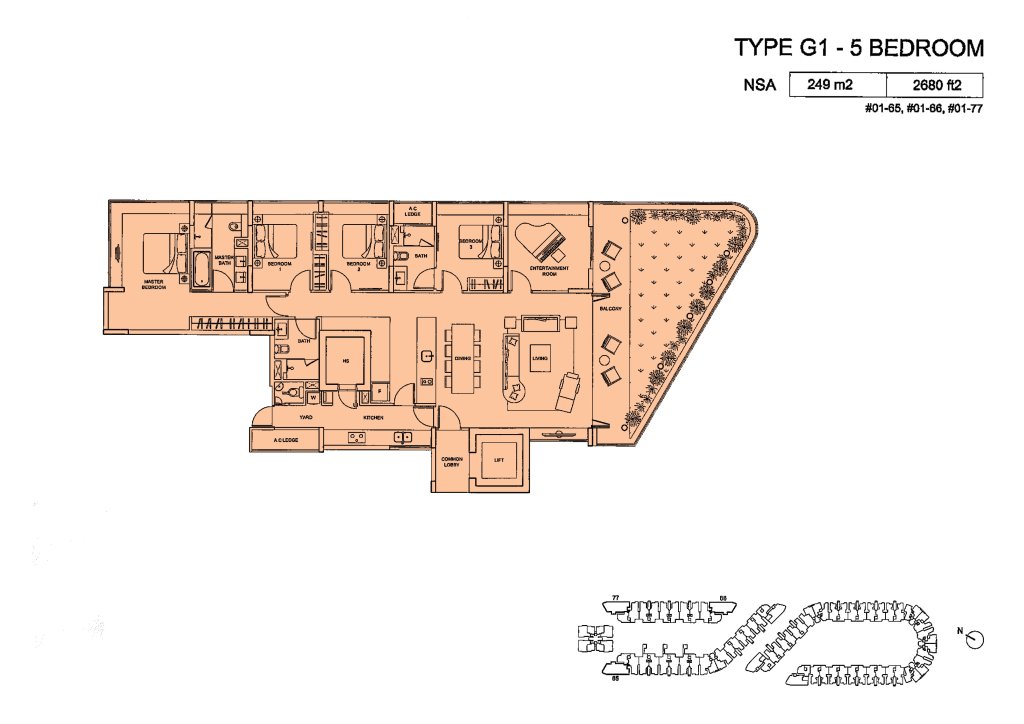 Meadows @ Peirce floor plan 2,680 sqft Type Type G1