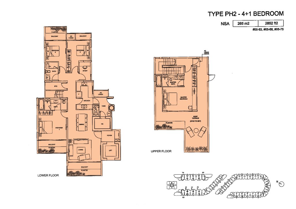 Meadows @ Peirce floor plan 2,852 sqft Type Type PH2