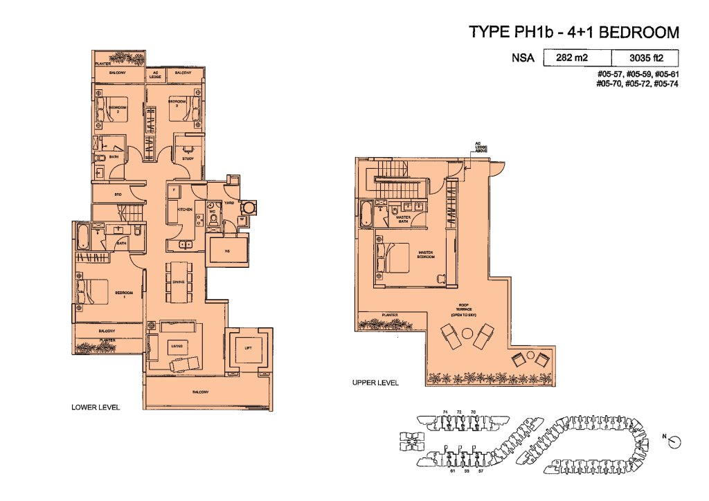 Meadows @ Peirce floor plan 3,035 sqft Type Type PH1b