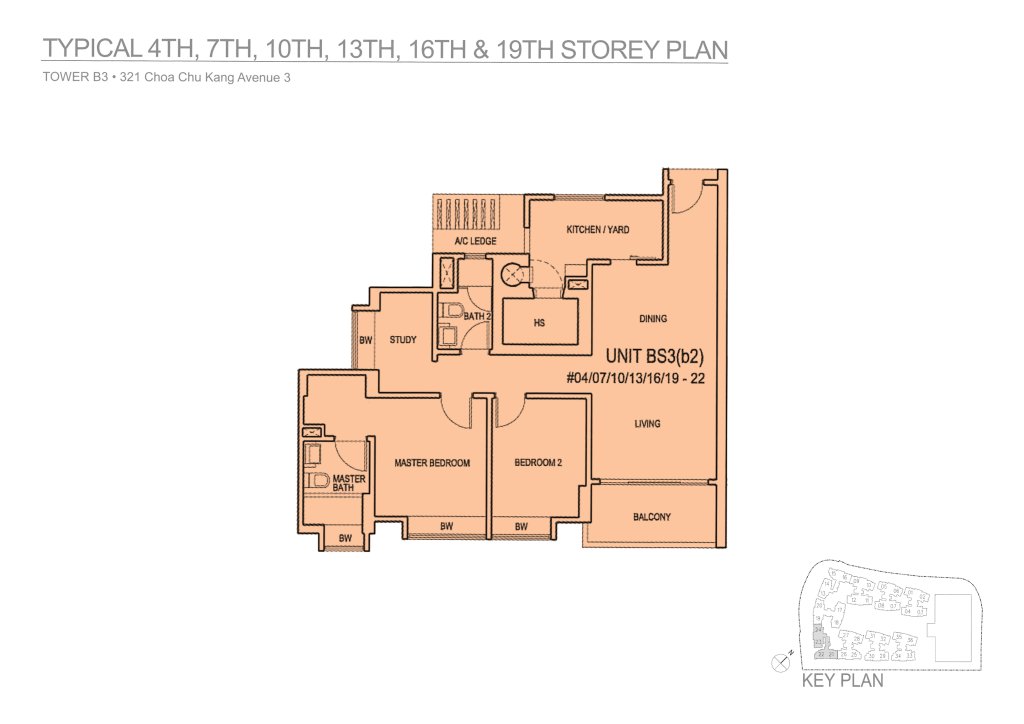 Mi Casa floor plan 1,098 sqft Type BS3(b2)