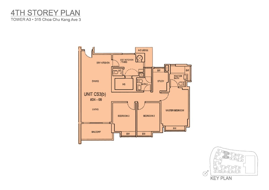 Mi Casa floor plan 1,281 sqft Type CS3(b)