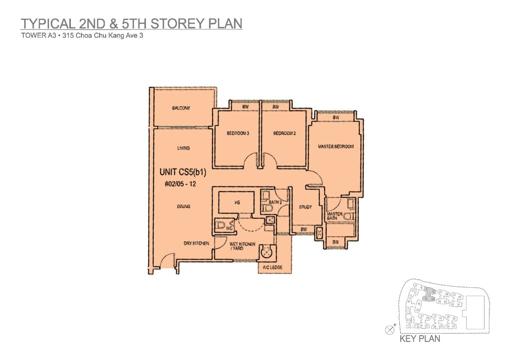 Mi Casa floor plan 1,292 sqft Type CS5(b1)
