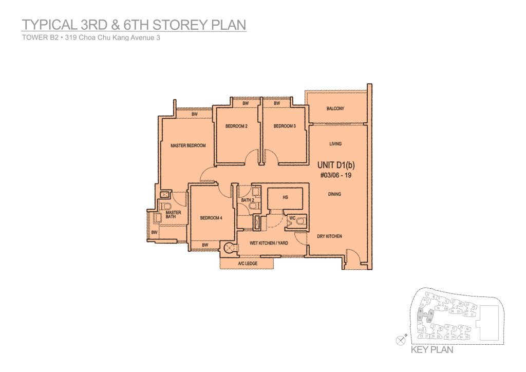 Mi Casa floor plan 1,356 sqft Type D1(b) 1