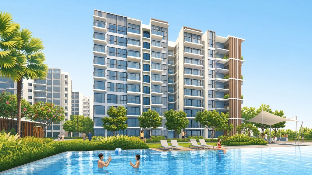 North Park Residences pool and towers